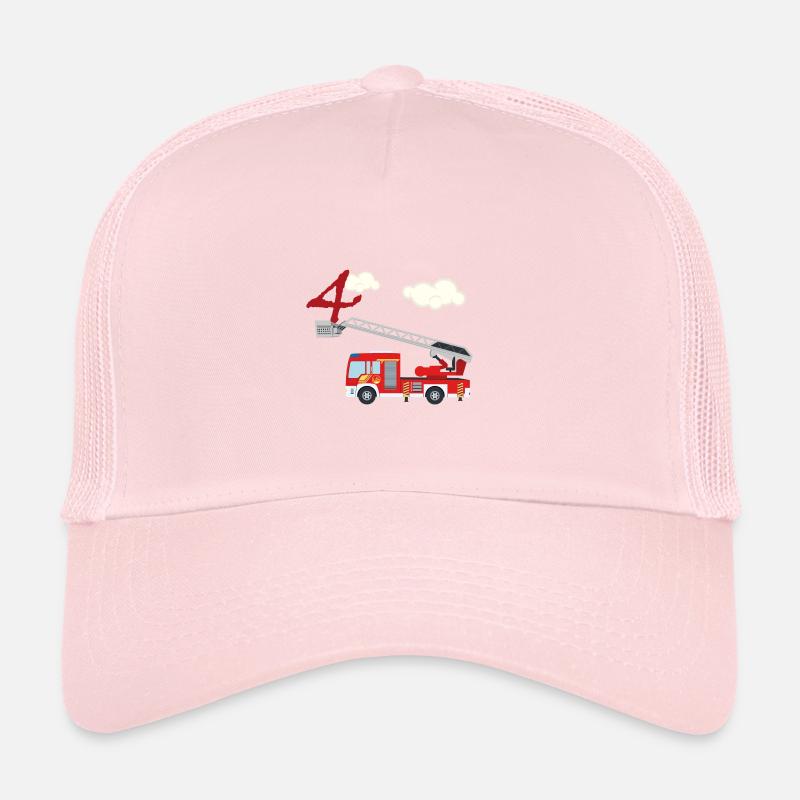 Camion de pompiers - 4e anniversaire Casquette trucker 