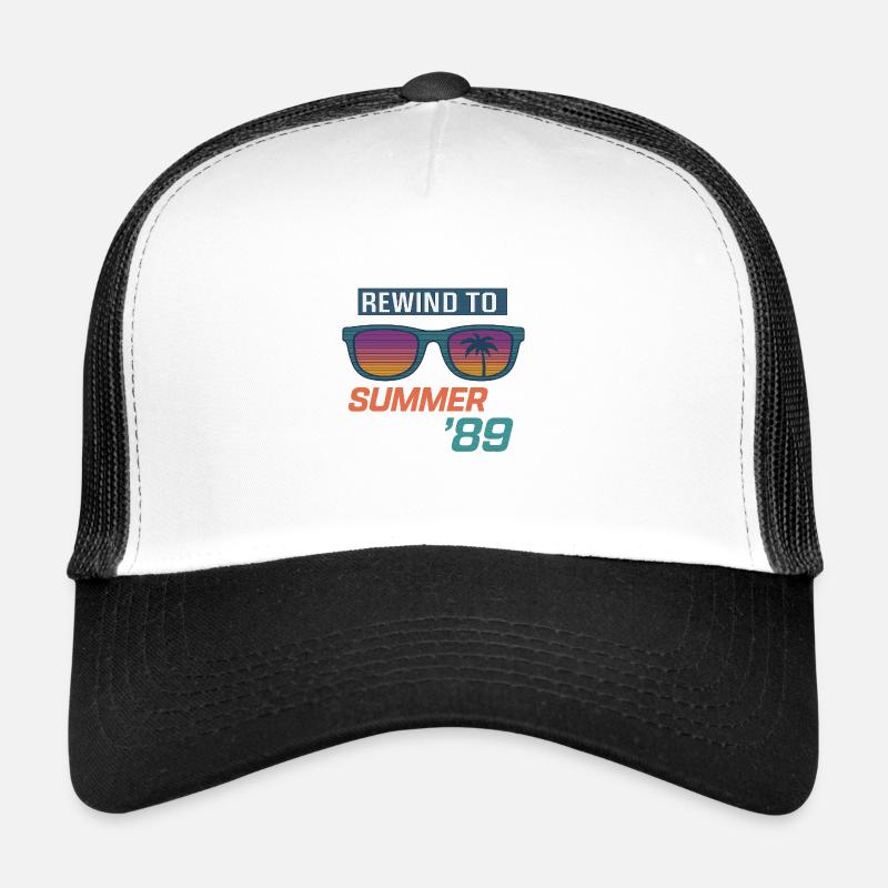 Rewind to Summer '89 - Trucker Cap - Weiß/Schwarz