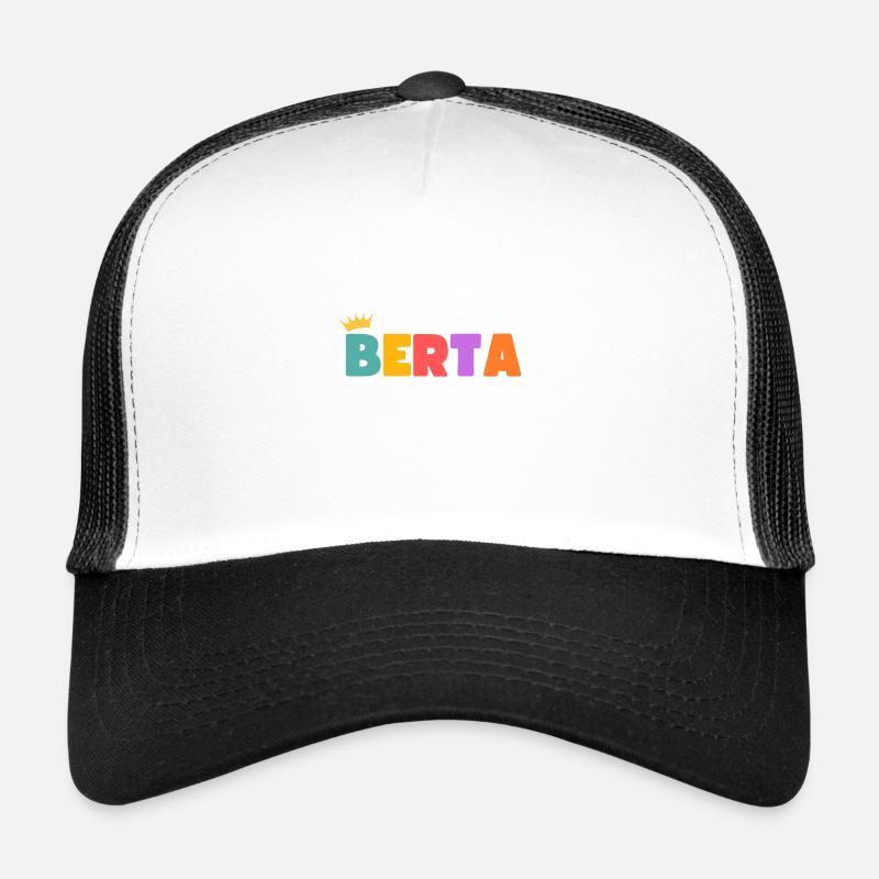 Berta! Personalisierbar - Trucker Cap - Weiß/Schwarz