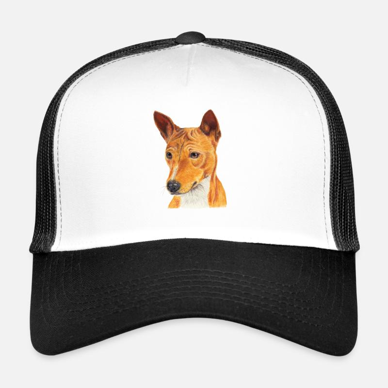 Basenji - Trucker Cap - Weiß/Schwarz