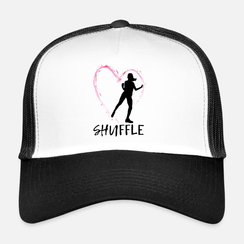 Amour Danse Shuffle - coeur rose avec danseuse Casquette trucker 