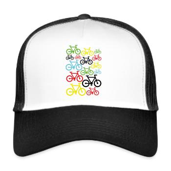 Bicycle colors colorful - Trucker Cap - white/black - Front