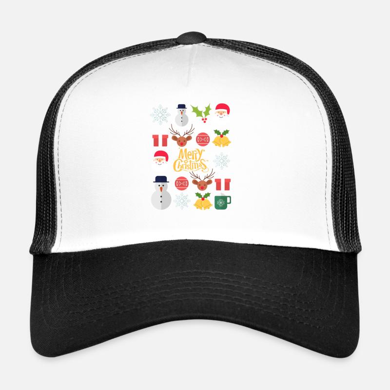 Amis de Noël joyeux Noël - Casquette trucker  - blanc/noir