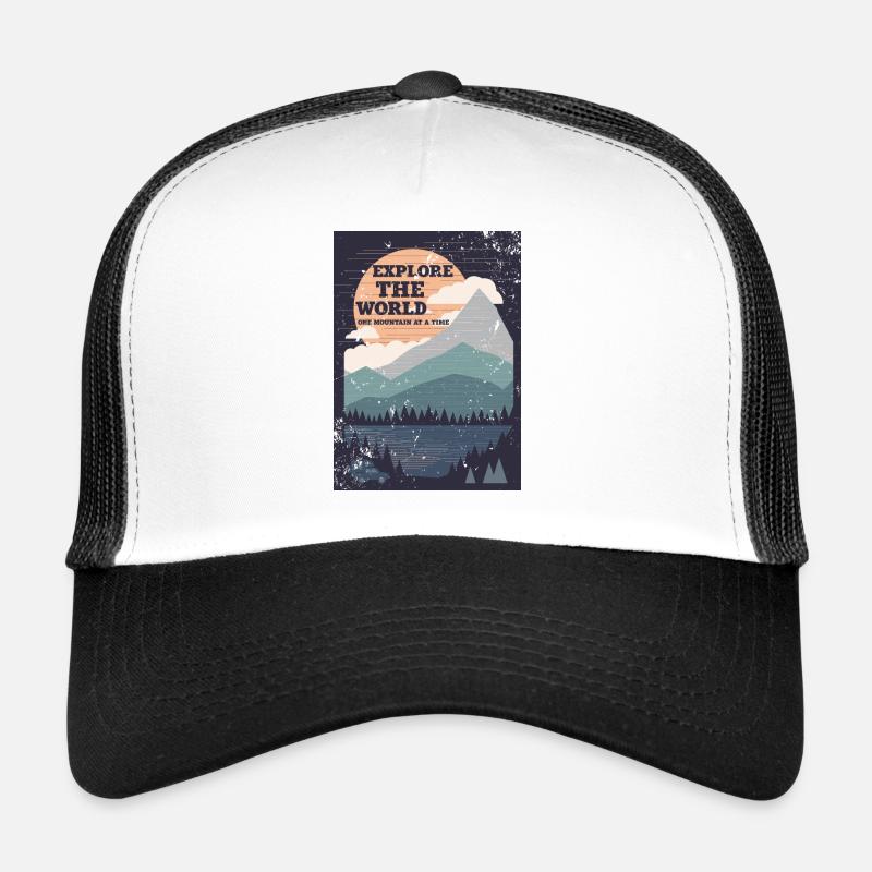 Ein Schritt auf einmal - Trucker Cap - Weiß/Schwarz