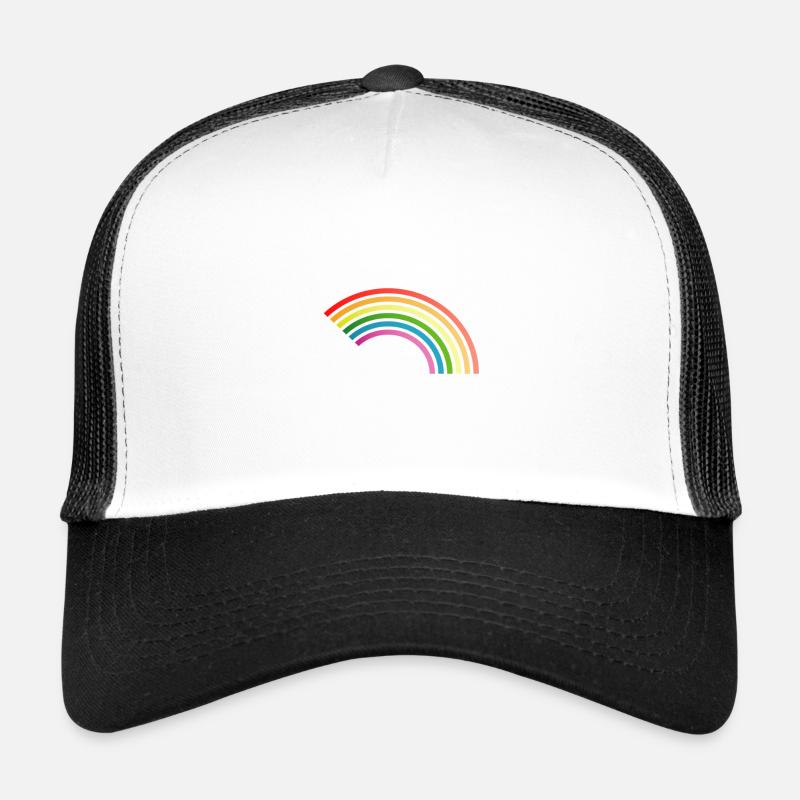 Regenbogen - Trucker Cap - Weiß/Schwarz