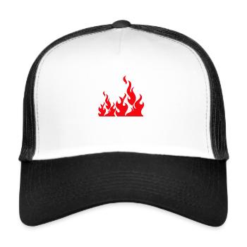 Flames blazingly impressive - Trucker Cap - white/black - Front