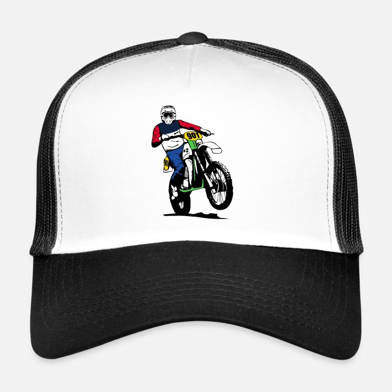 Enduro - Casquette trucker  - blanc/noir