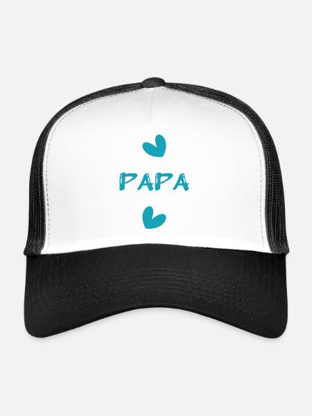 HAPPY BIRTHDAY DAD. DAD. FATHER's DAY. HAPPY BIRTHDAY - Trucker Cap - white/black - Front