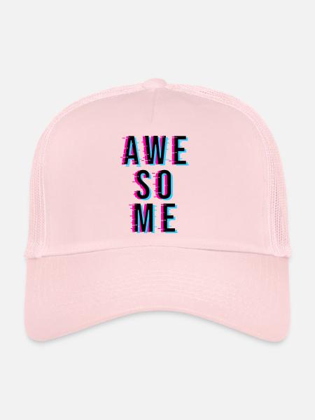 GÉNIAL - Casquette trucker  - rose pâle - Devant