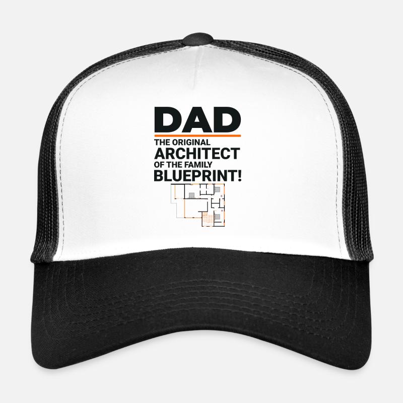 Architect Dad's Blueprint Laughter Father's Day Trucker Cap