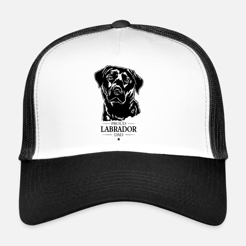 Labrador Dad Hunde Hund Labbi Wilsigns - Trucker Cap - Weiß/Schwarz