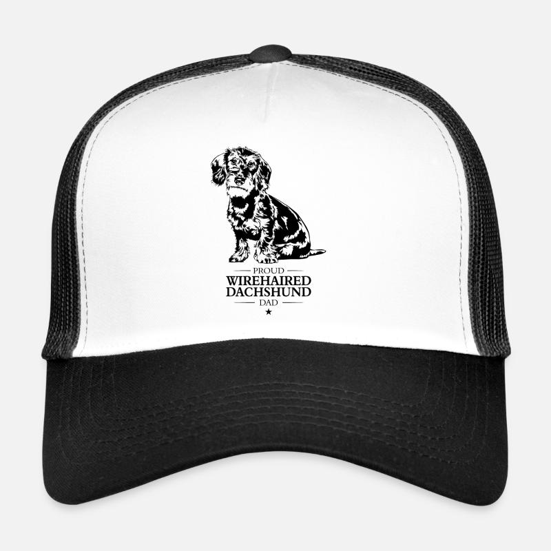 Teckel à poil dur Papa Teckel à poil dur Wilsigns Casquette trucker 