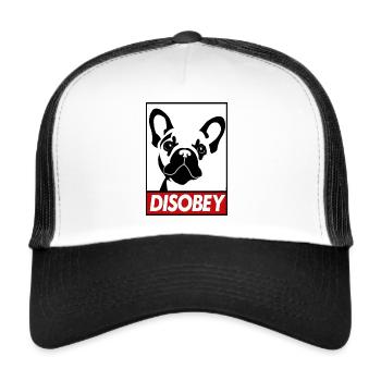 Disobey - Trucker Cap - white/black - Front