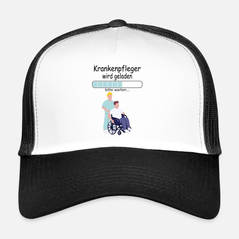 Angehende Krankenpfleger Ausbildung Baby Junge - Trucker Cap - Weiß/Schwarz