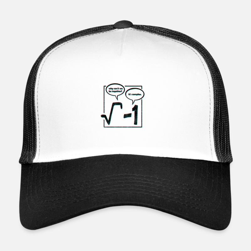 math drôle - Casquette trucker - blanc/noir