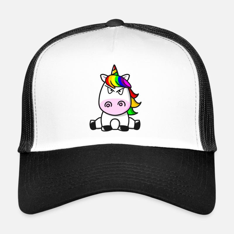 Ich hasse Menschen Süßes Einhorn Böser Blick Trucker Cap