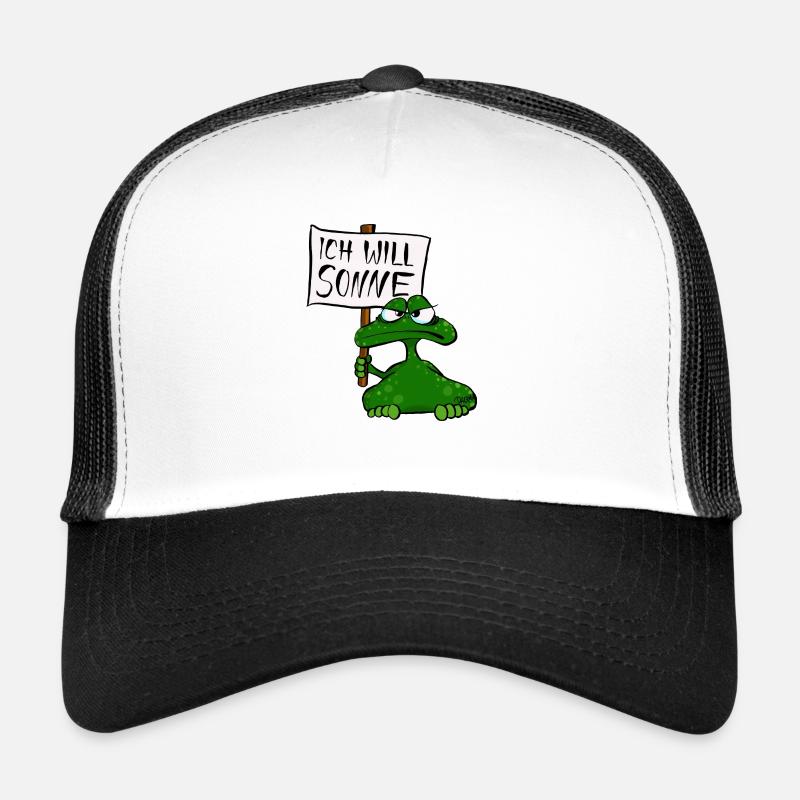 Sonnenfrosch - Trucker Cap - Weiß/Schwarz