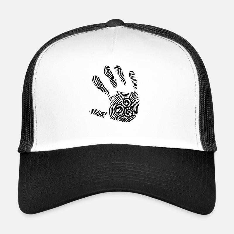 empreinte main breton triskel symbol bretagne Casquette trucker 