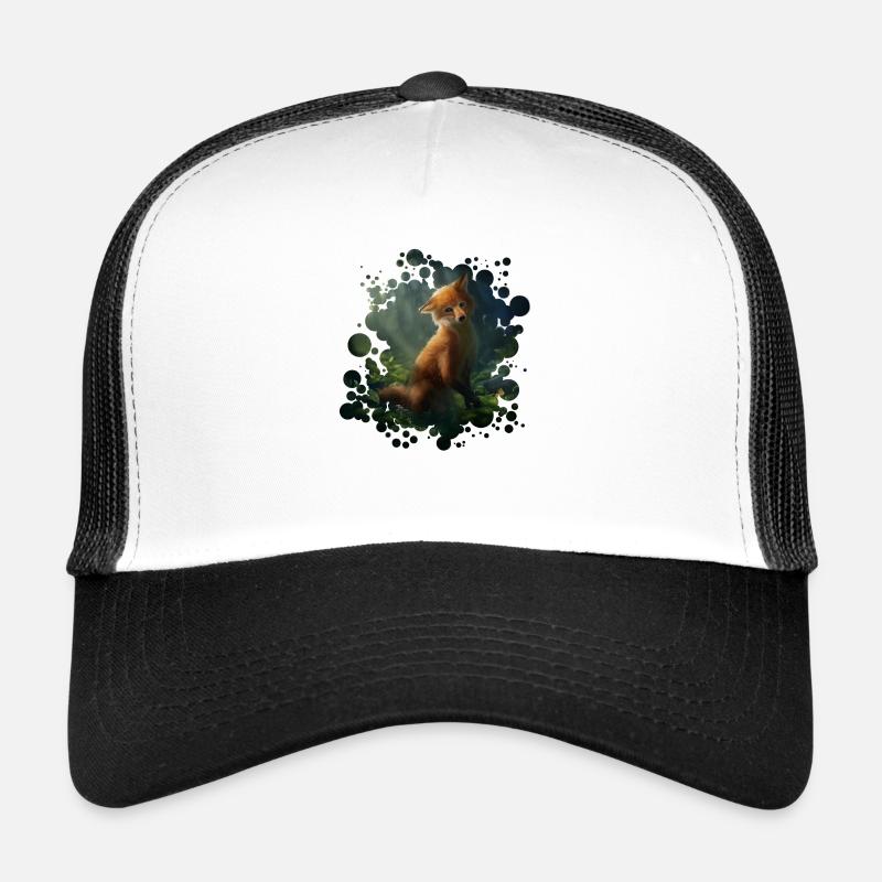 Kleiner Fuchs (Fox) - Trucker Cap - Weiß/Schwarz