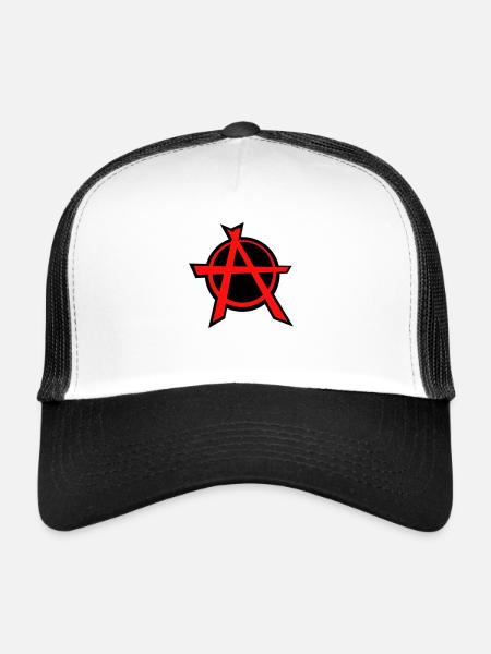 Anarchist - Trucker Cap - white/black - Front
