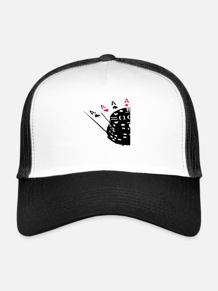 aces_2clr - Casquette trucker  - blanc/noir - Devant