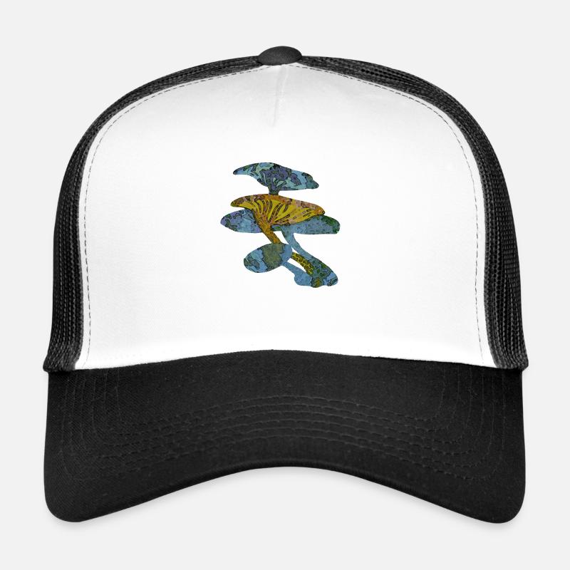 Champignons bleus et verts Casquette trucker 