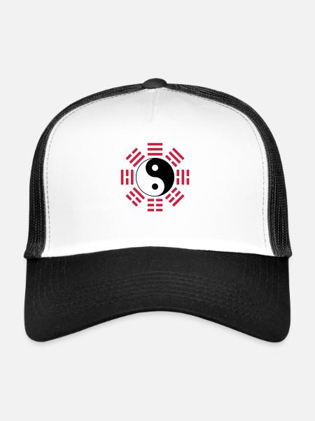 Bagua - Trucker Cap - white/black - Front