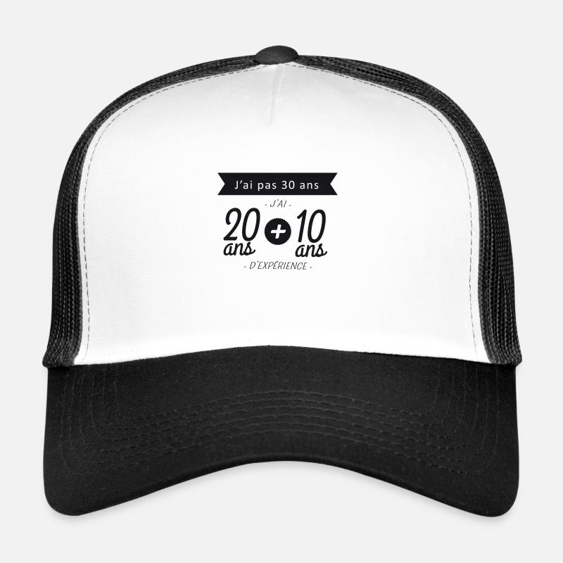 Années d'expérience - Casquette trucker  - blanc/noir