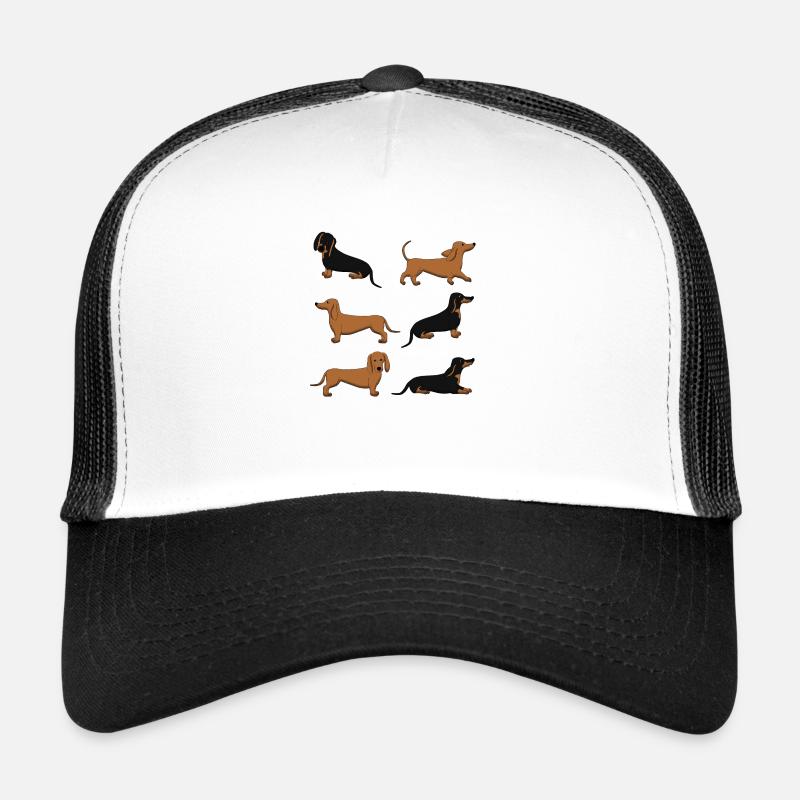 Sélection de teckel - Casquette trucker  - blanc/noir