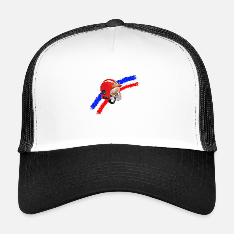 casque pompier français - Casquette trucker  - blanc/noir