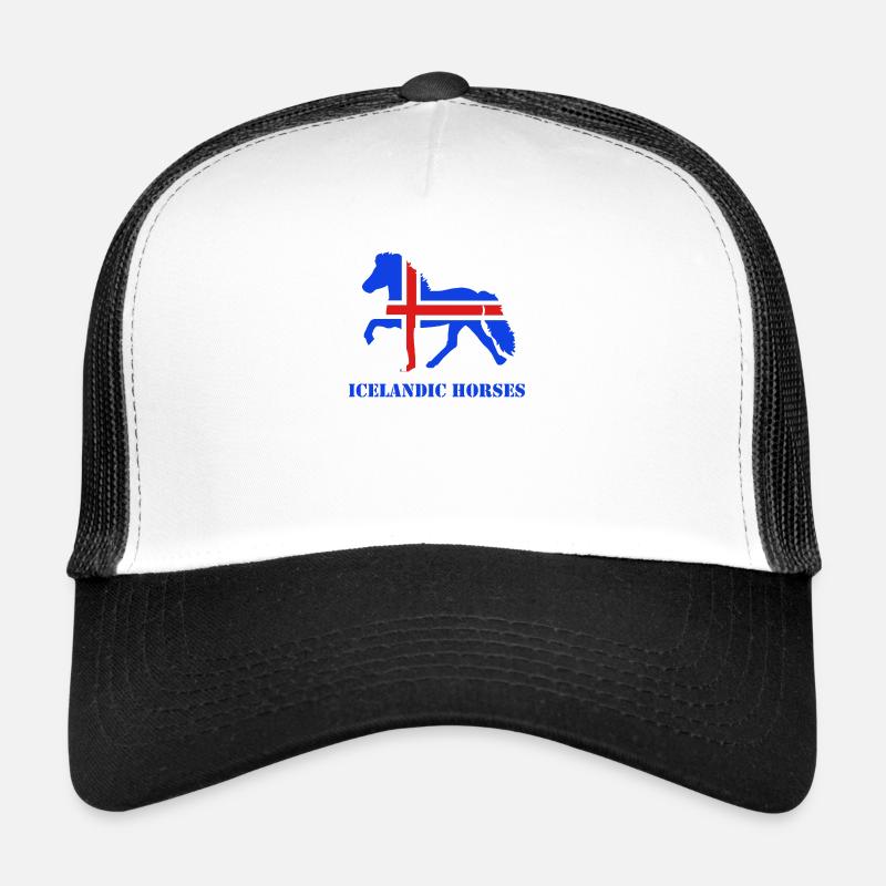 tölt flag - Trucker Cap - Weiß/Schwarz