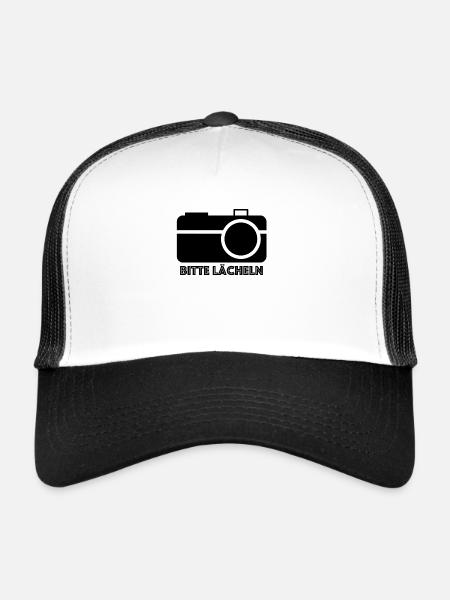 Bitte Lächeln - Trucker Cap - Weiß/Schwarz