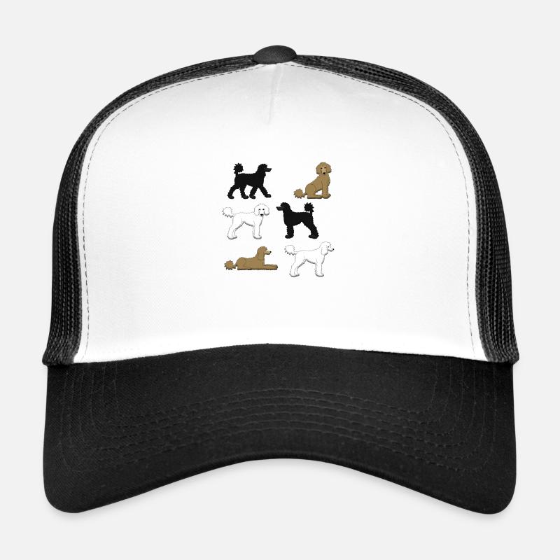 Poodle selection - Trucker Cap - white/black