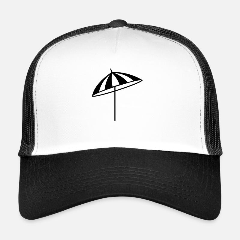 Schirm - Strand - Trucker Cap - Weiß/Schwarz