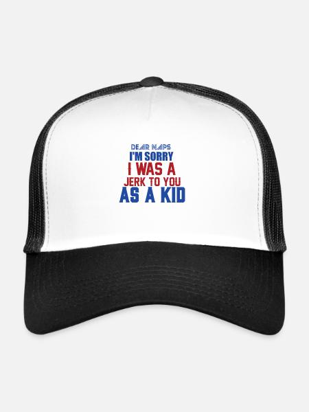 Je DÉSOLÉ ETAIS Jerk VOUS COMME KID - Casquette trucker  - blanc/noir - Devant