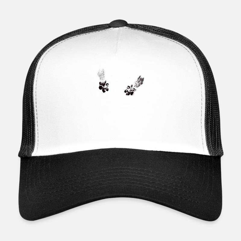 Hundeliebe Tierpfote - Trucker Cap - Weiß/Schwarz