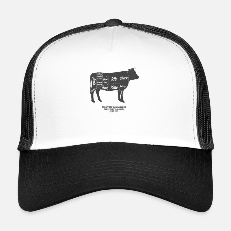 Fleischteile beim Rind - Trucker Cap - Weiß/Schwarz