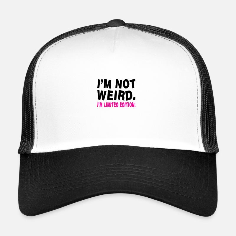 I´M NOT WEIRD - Trucker Cap - Weiß/Schwarz