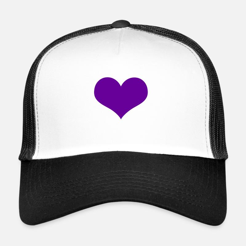 Coeur violet Casquette trucker 