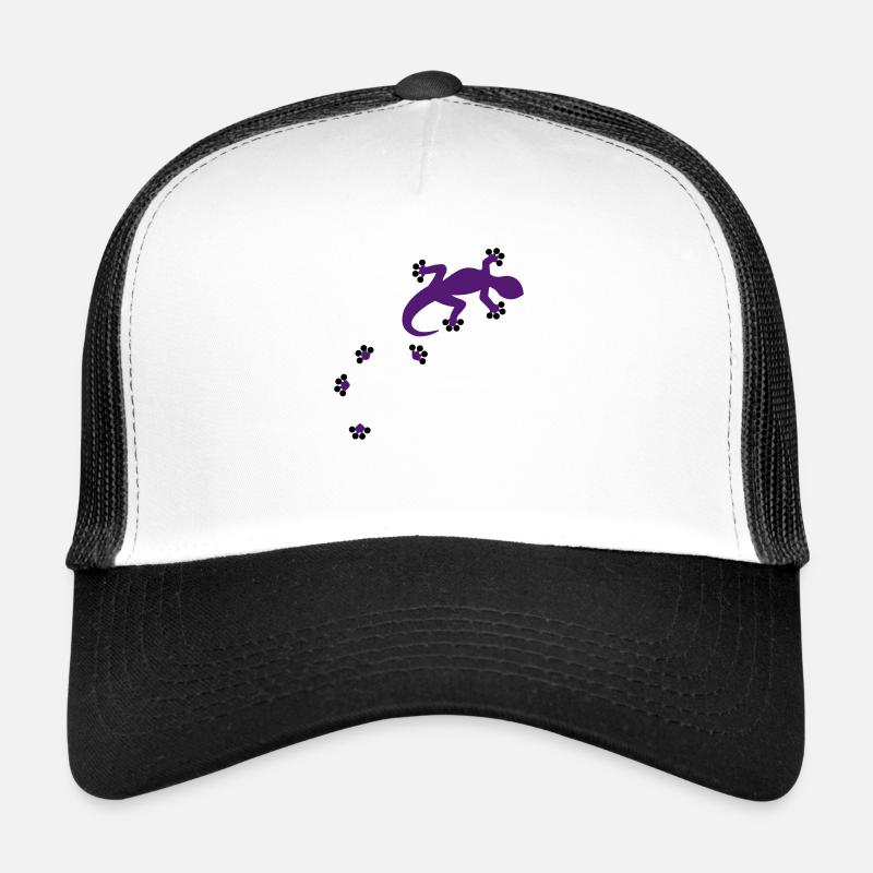 Gecko - 2c - Trucker Cap - white/black