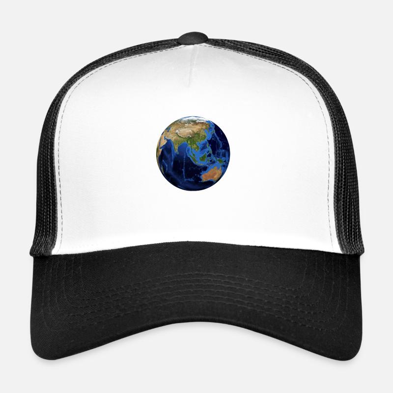 Le globe terrestre - Casquette trucker  - blanc/noir