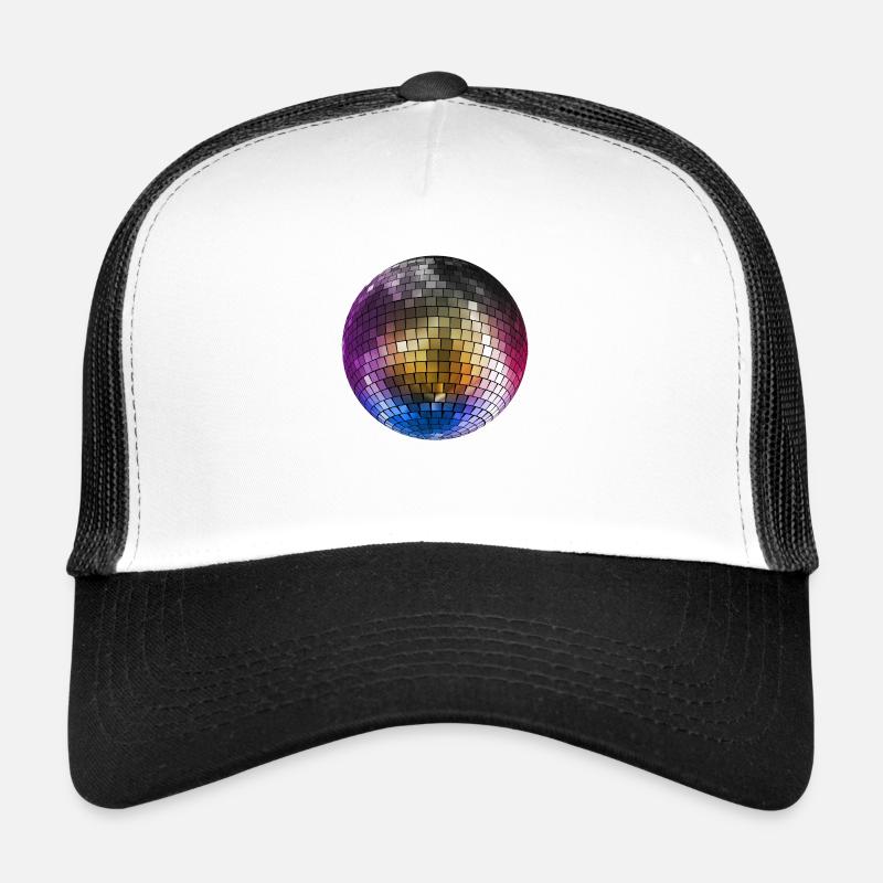 Diskokugel Mirrorball farbig Trucker Cap