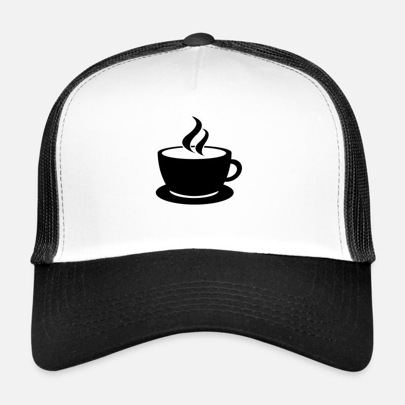 coffee cup tea cafe - Trucker Cap - Weiß/Schwarz