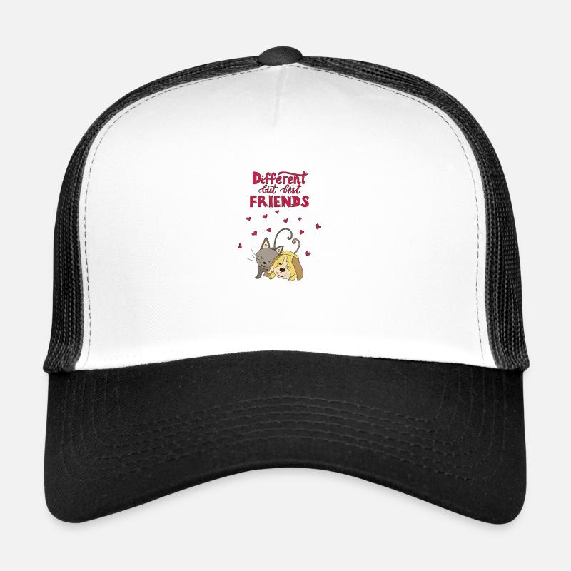 Different but best friends - Katze & Hund Trucker Cap