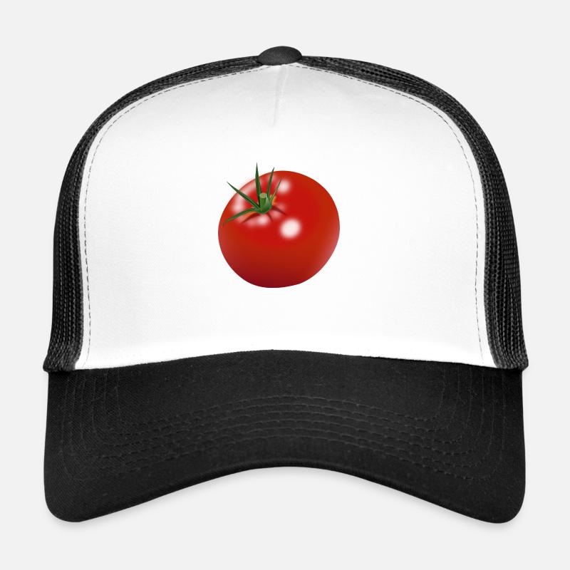 Rote Tomate - Trucker Cap - Weiß/Schwarz