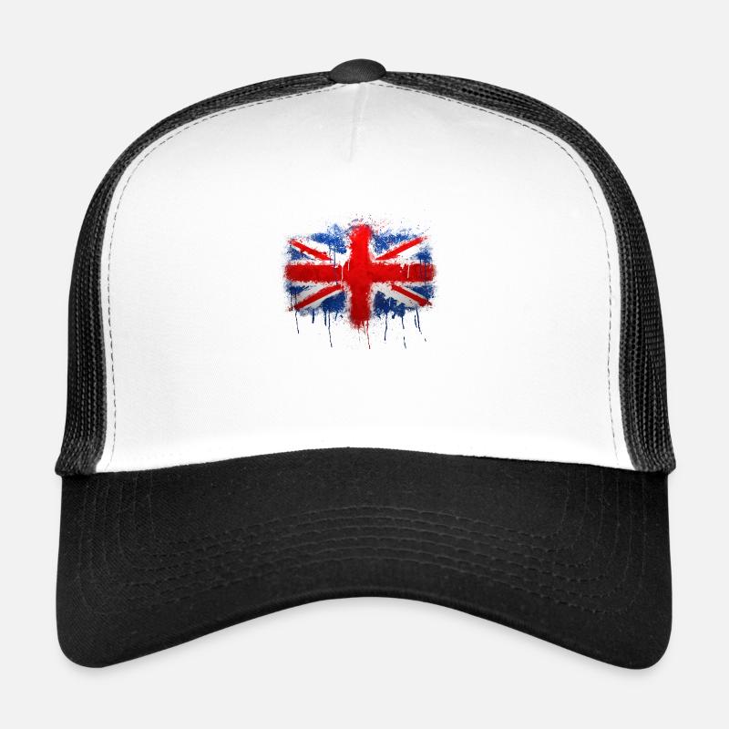 Union Jack Graffiti - Trucker Cap - white/black