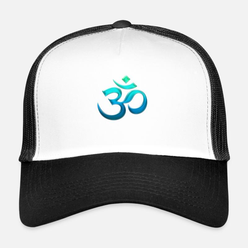 aum_om_atlantis_lagoon - Trucker Cap - Weiß/Schwarz