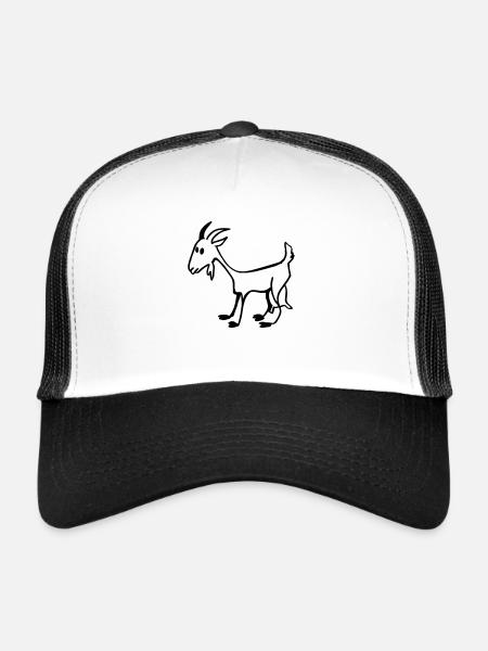 Goat kid - Trucker Cap - white/black - Front