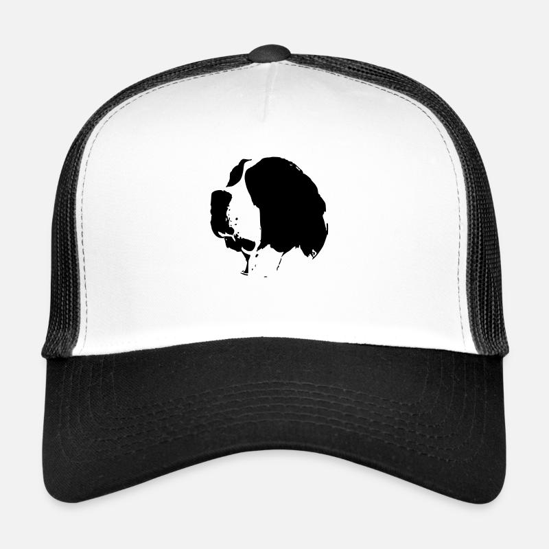 Chien Saint Bernard - Casquette trucker  - blanc/noir