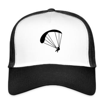 gleitschirm - Trucker Cap - Weiß/Schwarz - Vorne
